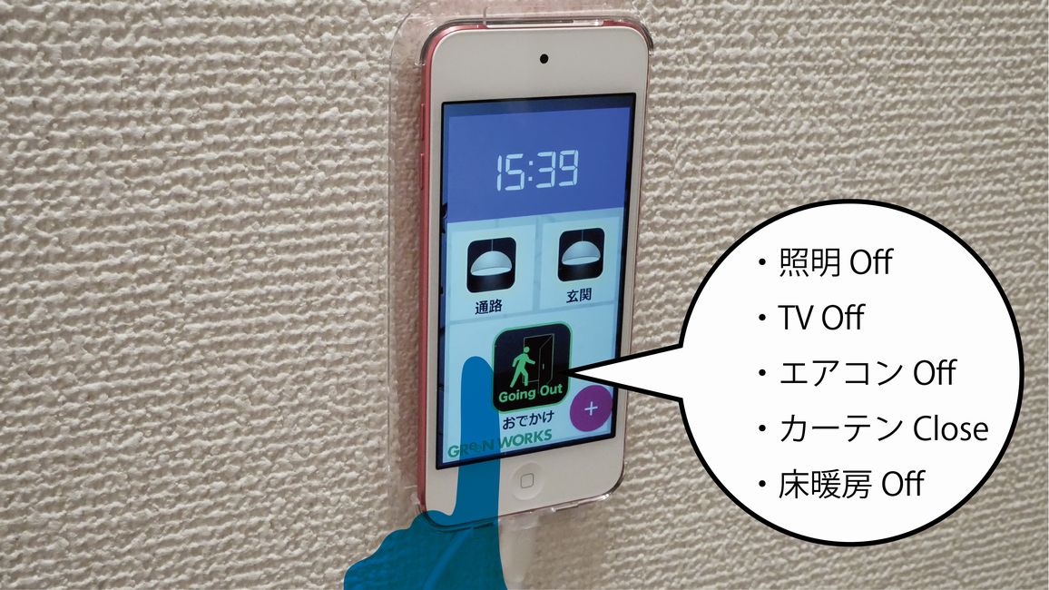 お出かけボタン