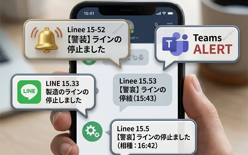 LINEやTeamsで異常通知