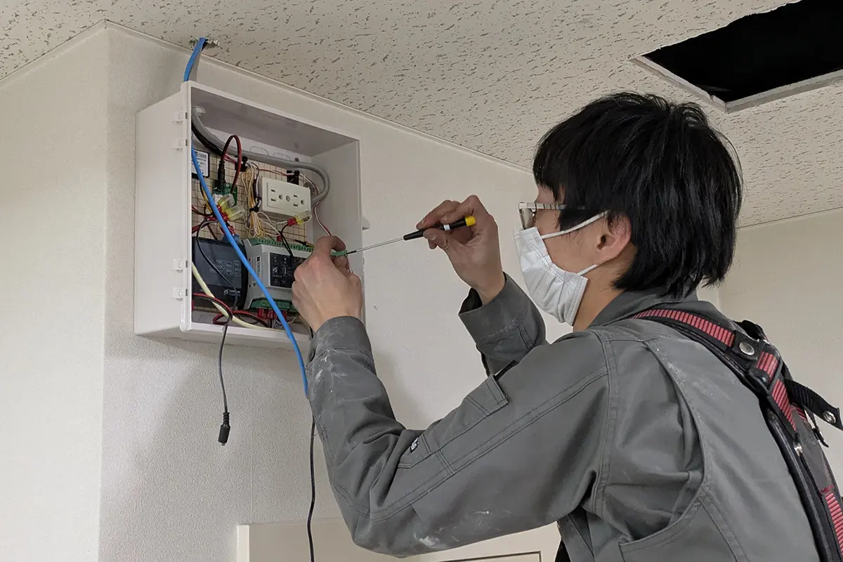 フロア間の配線工事不要