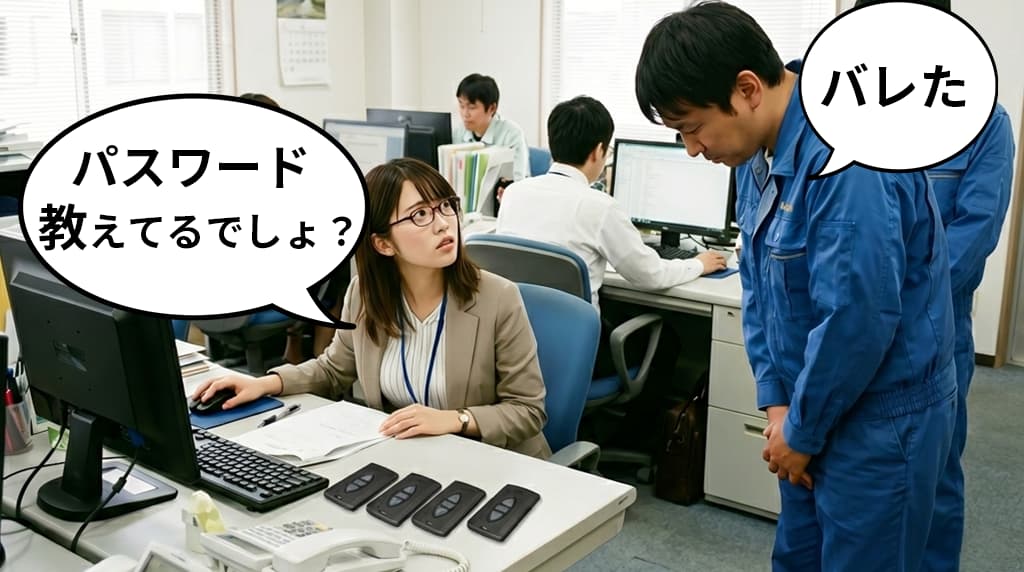 パスワードの流出を見破る総務女子